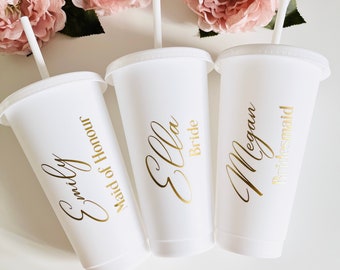 Personalised Hen Party Cold Cup, Bridge To Be Gift, Bridesmaid Proposal Gift, Cold Cup for Hen Party, Bride Tribe Cups