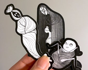 Sticker - Indonesian Ghouls and Ghosts, Spooky and Dark Sticker Set, Indonesian Folklore and Urban Legends