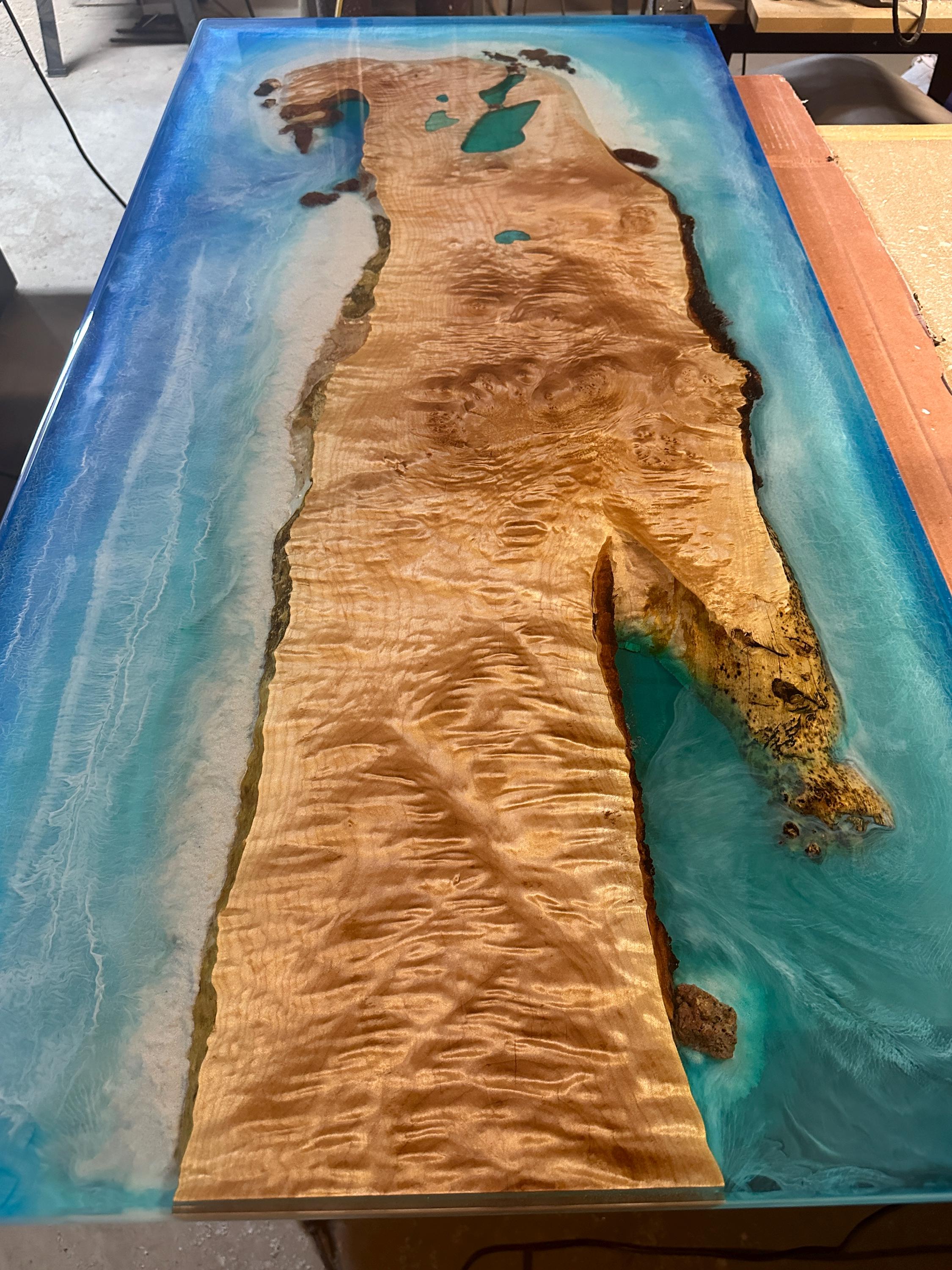 Epoxy Resin Island Beach Coffee Table - Etsy