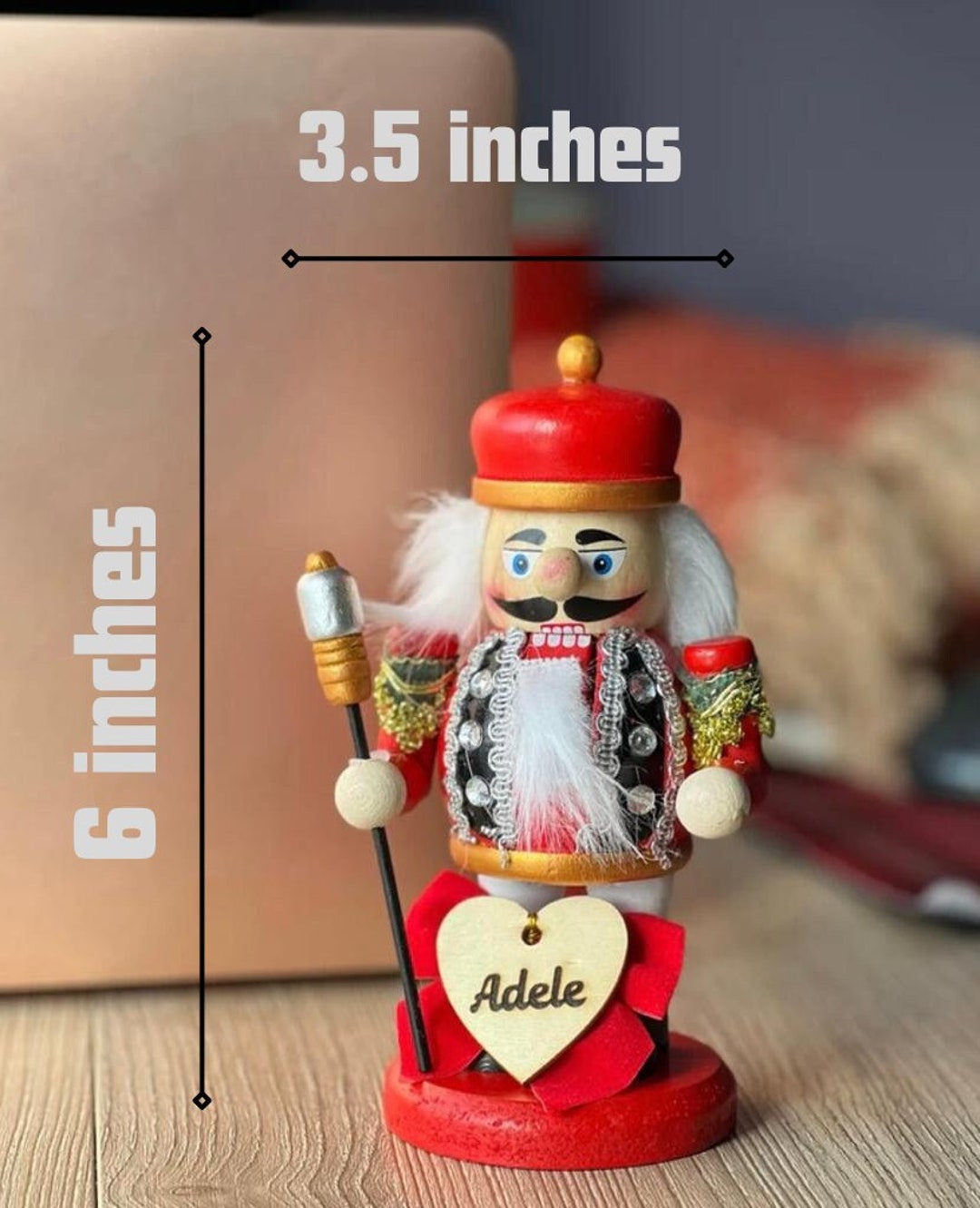 Wooden Personalized Nutcracker, Christmas Gift, Gift for Kids, Custom