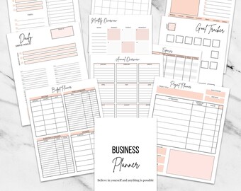 Small Business Planner, Printable Organizer, All In One (PDF)
