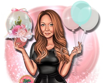 Logotipo de organizador de eventos personalizado, logotipo de dibujos animados personalizado, arte de planificación de eventos, logotipo de evento único, logotipo de organizador de bodas, logotipo de evento profesional