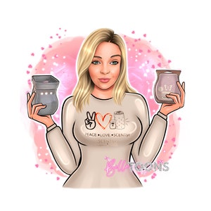 Individuell angefertigtes Scentsy Counsel Logo, personalisiertes Cartoon Logo, Wax Boss Art, Einzigartiges Scentsy Design, Personalisierbar Scentsy Logo, Professionelles Logo