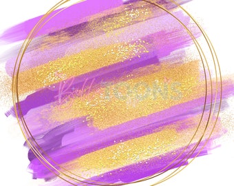 Logo Background Png, Purple Gold png, cricut, cartoon logo, business logo, Gold Logo, Brush Stroke, Purple Frame, Instant Download