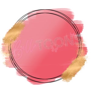 Logo Background Png, Pink Gold png, Black frame, Pink Gold Logo, Brush Stroke, Black Pink Frame, Instant Download