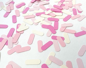 Confetti- Pink Sprinkles- 230 pieces | Ice Cream Theme | Donut Party | Girl Sprinkle Shower | Mini Table Decorations | Event Supplies |