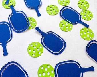 Confetti- Pickleball Paddle and Ball- 150 pieces | Pickle Ball Theme | Sport Party | Mini Table Decorations | Creative Event Supplies |