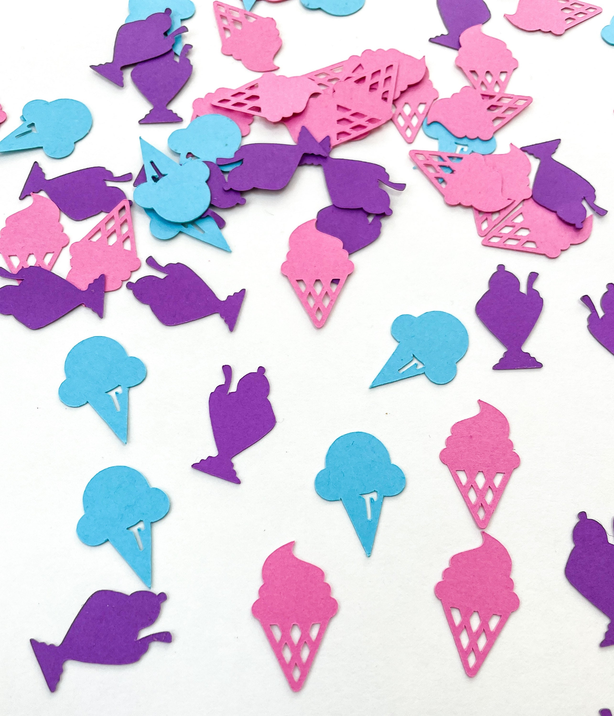 Confetti Ice Cream 180 Pieces Ice Cream Theme Dessert Etsy