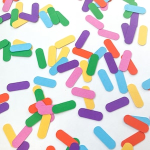 Confetti- Sprinkles- 230 pieces | Ice Cream Theme | Donut Party | Sprinkle Shower | Mini Table Decorations| Creative Event Supplies |