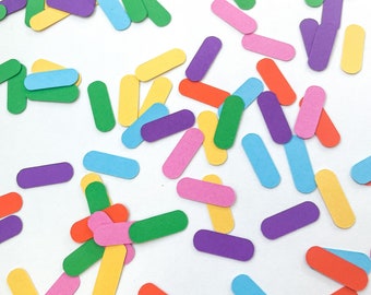 Confetti- Sprinkles- 230 pieces | Ice Cream Theme | Donut Party | Sprinkle Shower | Mini Table Decorations| Creative Event Supplies |
