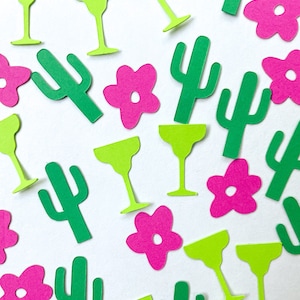 Confetti- Cactus, Margarita, Flower- 150 pieces | Fiesta Theme | Taco Party | Mexican Shower | Mini Table Decor | Creative Event Supplies