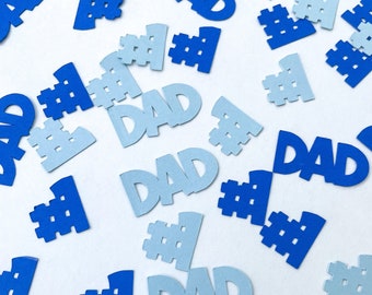 Confetti- Dad Word and #1 - 110 pieces | Father's Day Theme | Dad Party | Mini Table Decorations | Creative Event Supplies |
