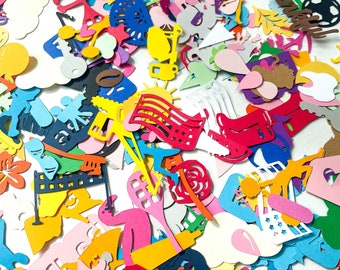 Assorted Grab Bag- At Least 200 pieces | Random Selection | Card Making | Die Cuts | Mini Table Decor | Creative Event Supplies |
