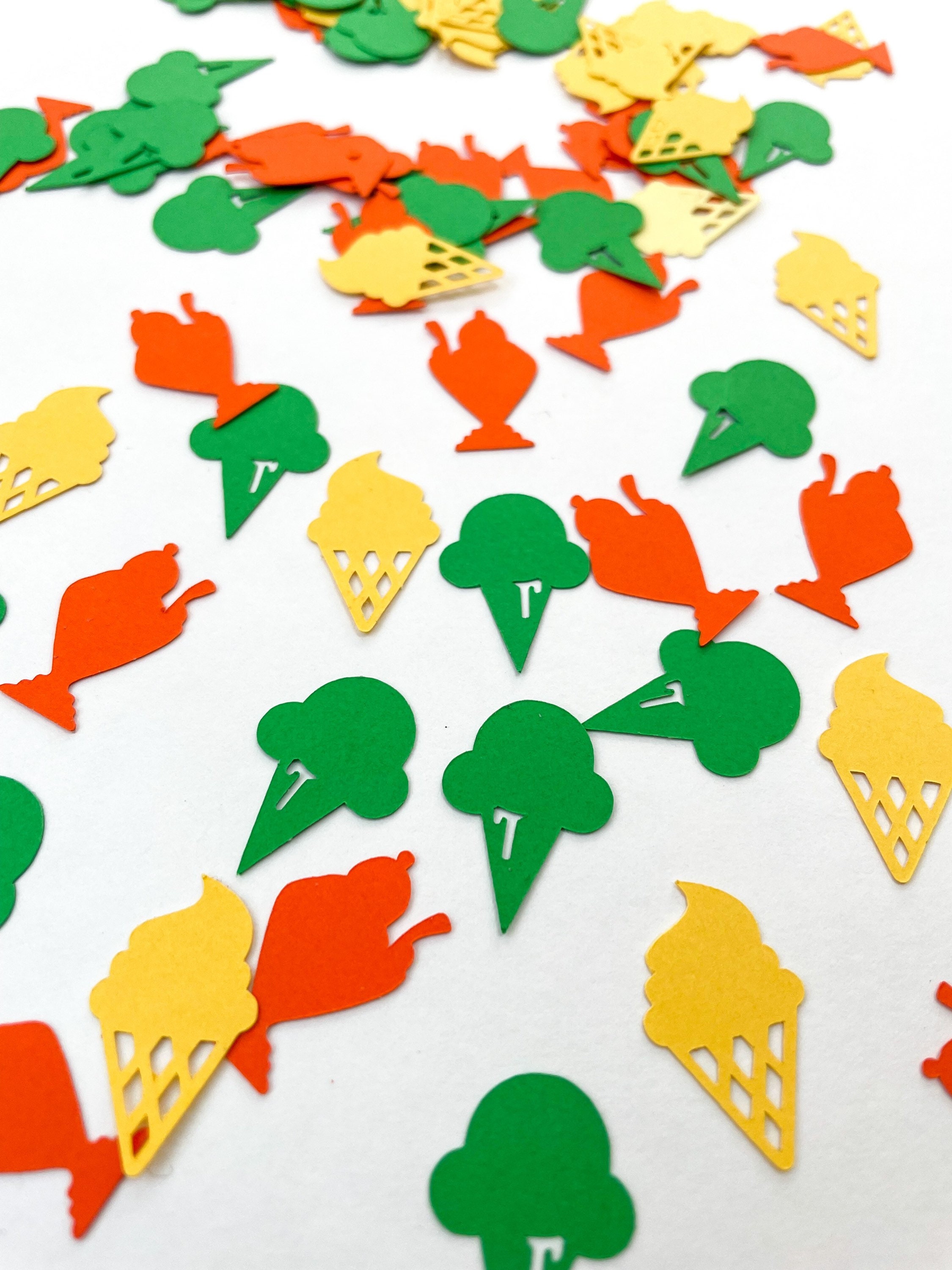 Confetti Ice Cream 180 Pieces Ice Cream Theme Dessert Etsy