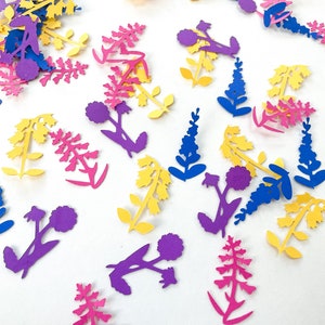 Confetti- Wildflowers- 155 pieces | Wildflower Theme | Flower Party | Spring Shower | Mini Table Decorations | Creative Event Supplies