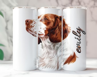 Brittany Spaniel Tumbler: Personalized Dog Lover Gift
