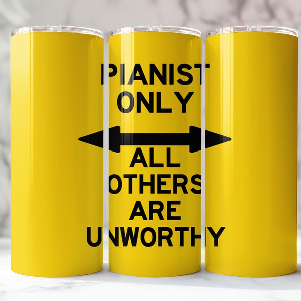 Personalized Pianist Tumbler, Metal Tumbler, Unique Music Gifts, Custom Drinkware, Pianist Only