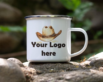 Custom Logo Enamel Camping Mug: Personalized Outdoor Coffee Cup