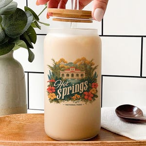 Hot Springs National Park Glass Tumbler – Historic Bathhouses, Bubbling Springs & Scenic Southern Landscape Drinkware