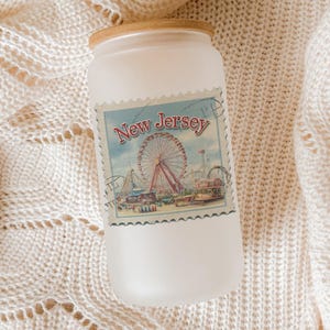 a bottle with a picture of a ferris wheel on it