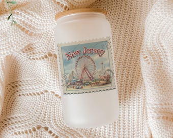 Wildwood New Jersey Beach Glass Tumbler: Vintage Amusement Park Souvenir