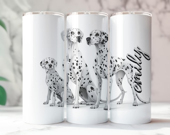 Dalmatian Tumbler, Dog Lover Gift, Custom Pet Cup, Animal Lover Present, Unique Drinkware, Personalized