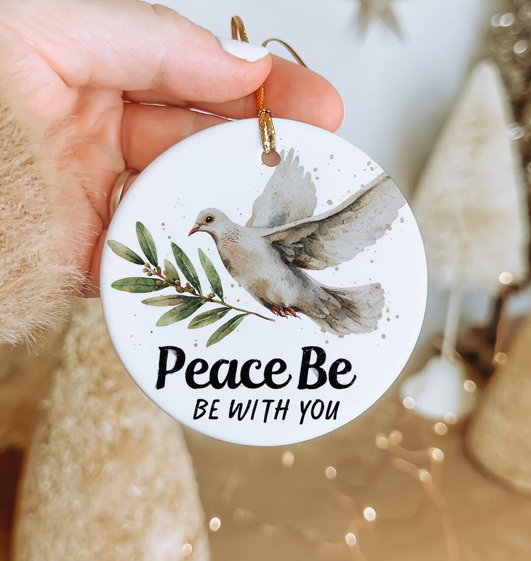 Watercolor Dove Ceramic Ornament – Holiday Peace Gift - Etsy