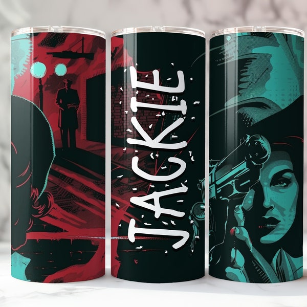 Personalized Metal Tumbler, Classic Film Noir, Mystery Movie Scenes, Detective Themes, Old Movies Fans