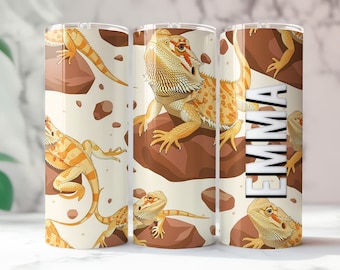 Bearded Dragon Tumbler: Custom Reptile Lover Gift