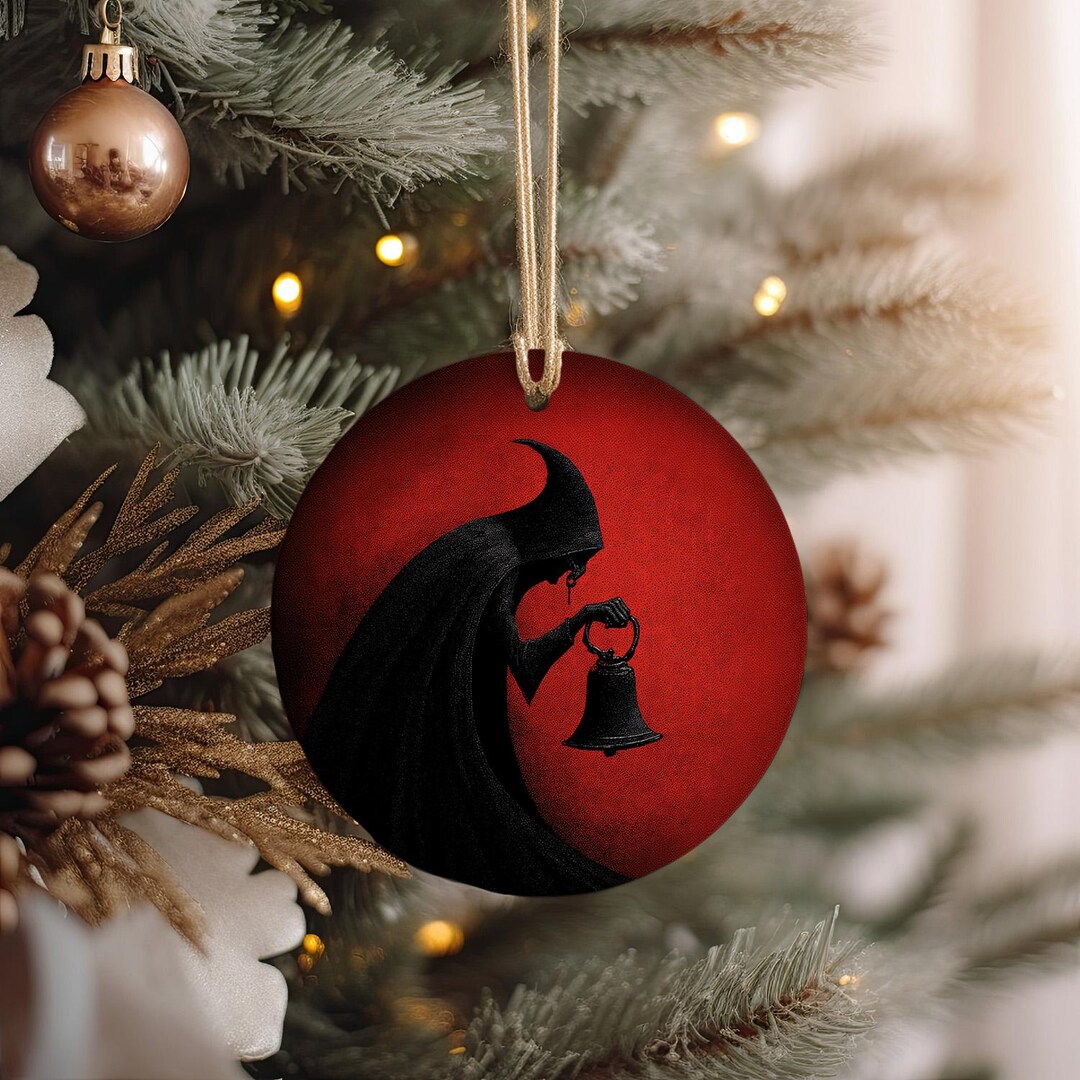 Gothic Choir Bell Ringer Ornament: Dark Angel Ceramic Figurine - Etsy