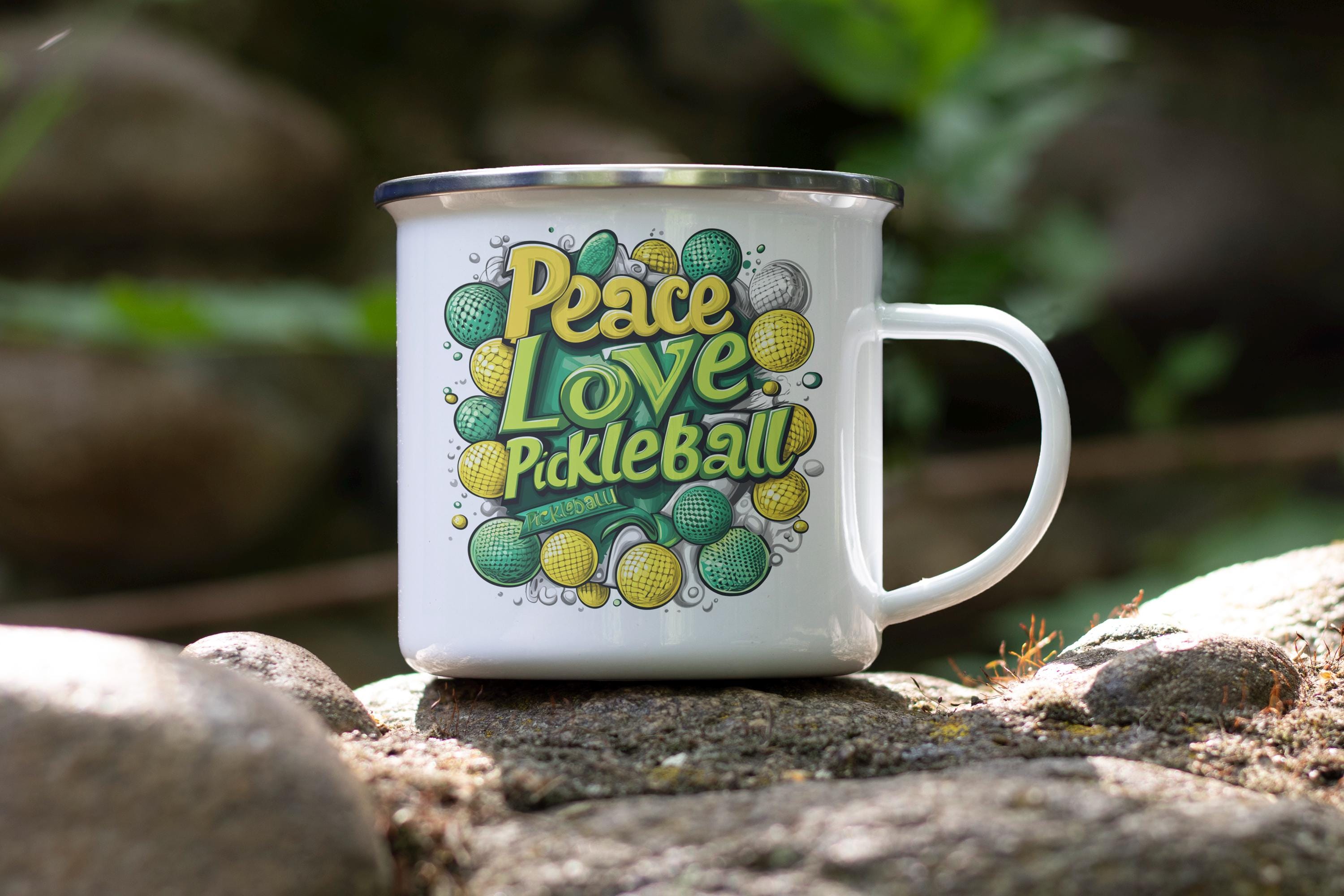 Panvola Tasse En Céramique Avec Inscription « Queen Of The Pickleball Court » - Cadeau Pour Les Amateurs De Pickleball - 325 Ml - Blanc