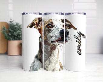 Personalized Whippet Tumbler: Dog Breed Lover Gift