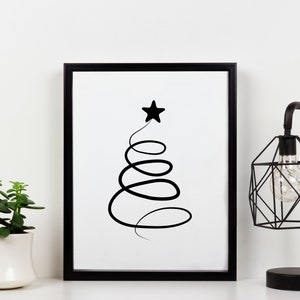 Christmas Tree Print, Digital Print, Instant Download, Christmas Print, Print, Christmas Poster