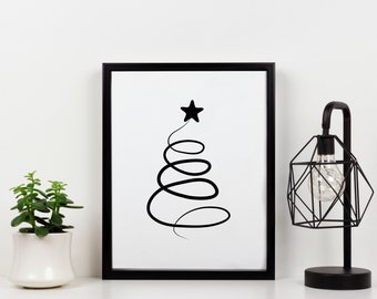 Christmas Tree Print, Digital Print, Instant Download, Christmas Print, Print, Christmas Poster