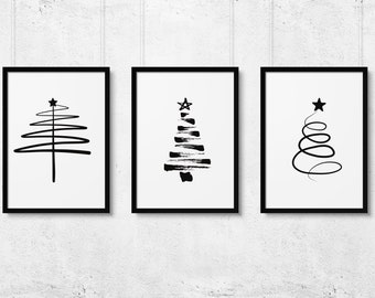 Christmas Tree Print, Digital Print, Instant Download, Christmas Print, Print, Christmas Poster