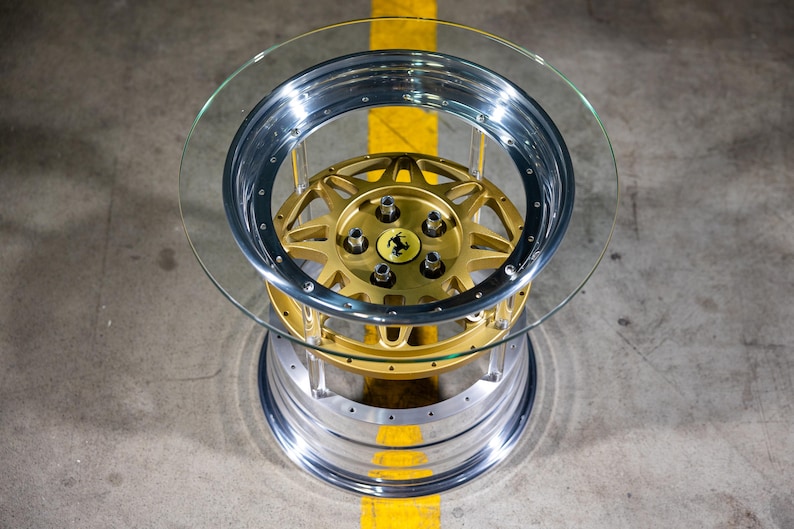 Coffee Table Made of Route Nori Ferrari 308 Rims - Etsy