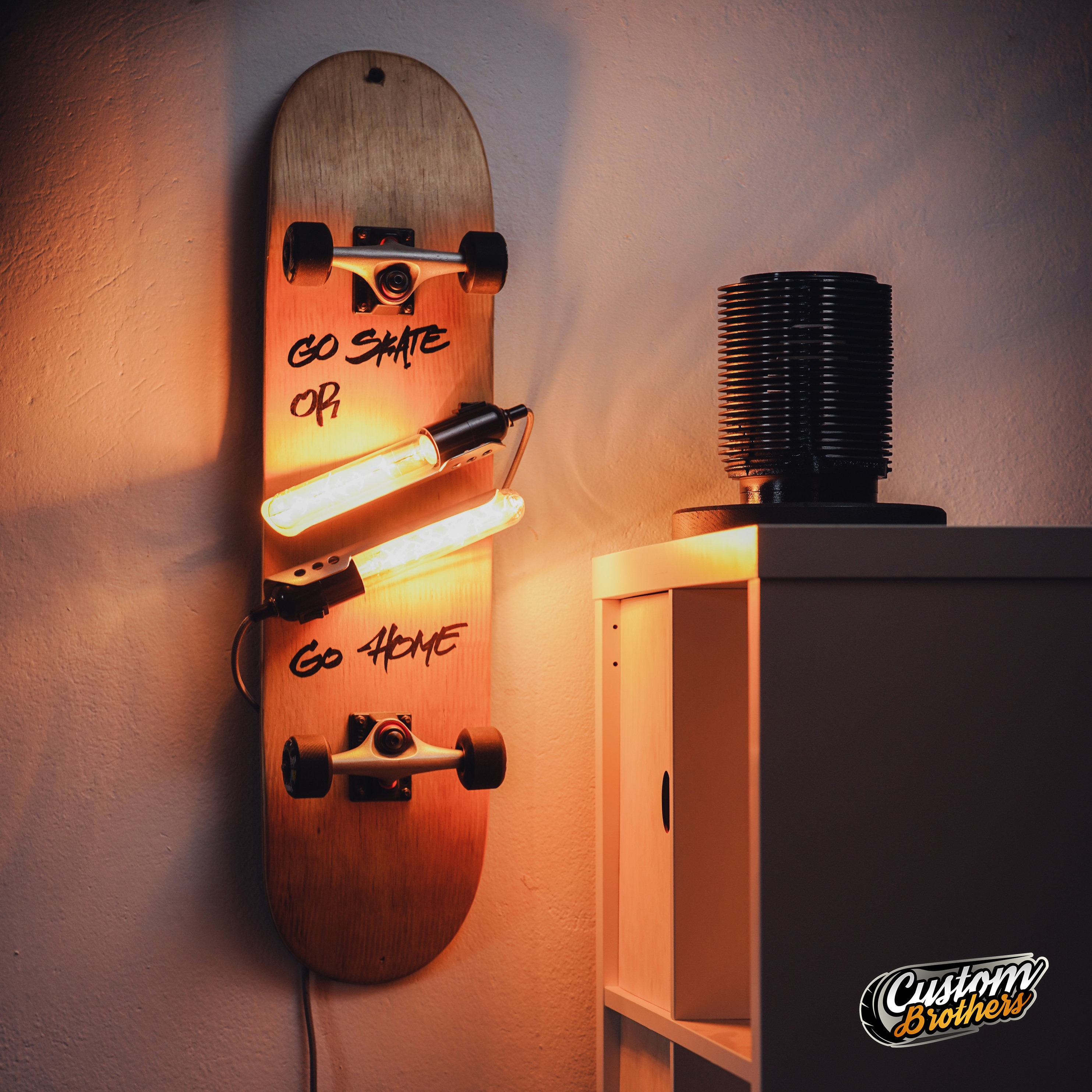 Skateboard Lamp for True Skater. Go or Go Home Etsy