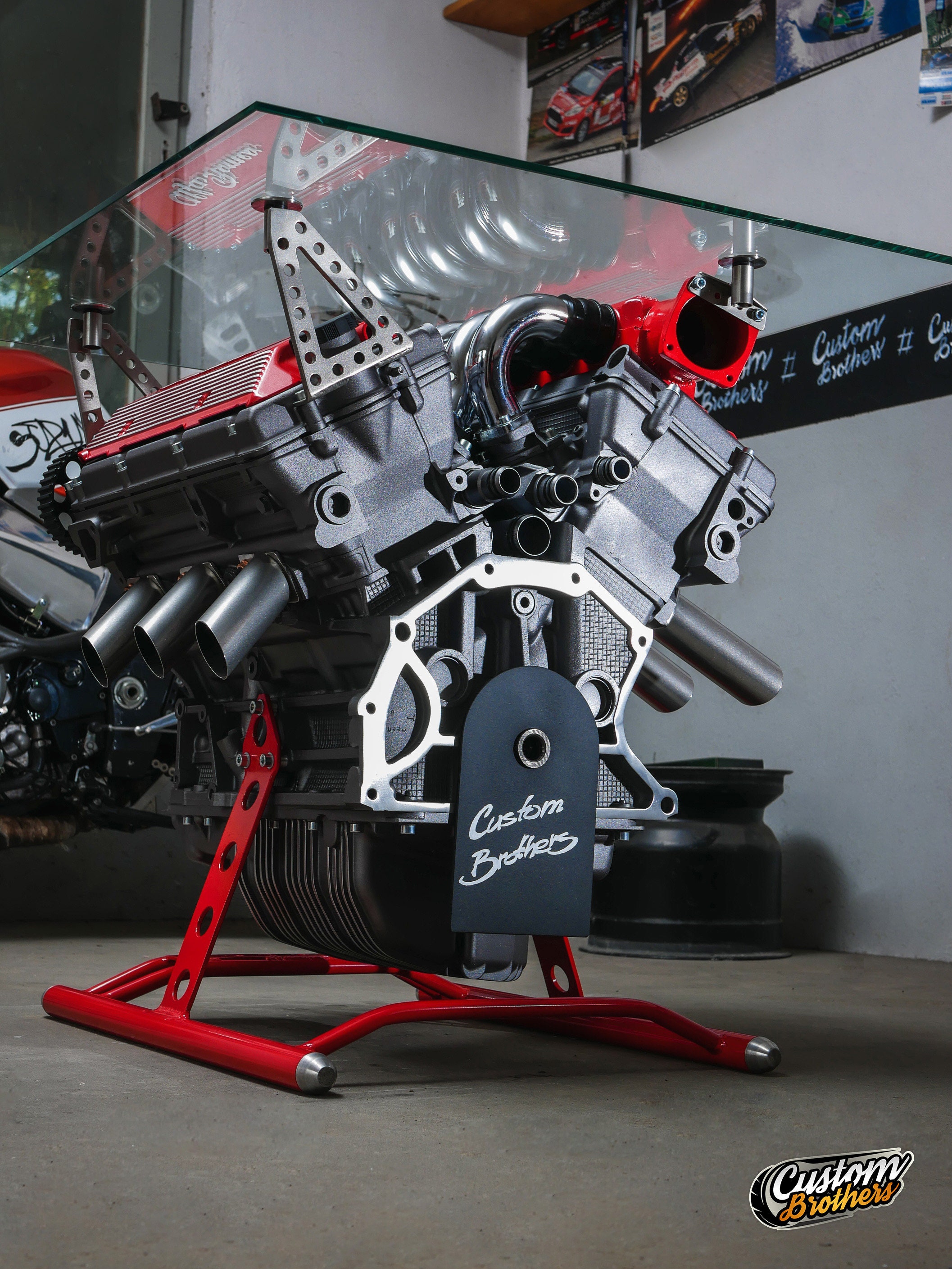 Engine coffee table Alfa Romeo V6 BUSSO
