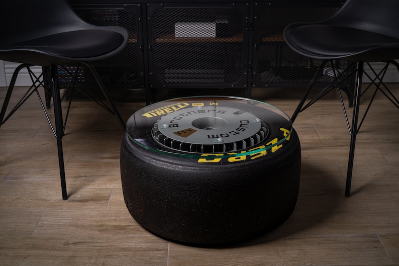 Coffee Table With Rims Slick Tires Nascar Drag Race Etsy