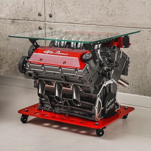 Engine coffee table Alfa Romeo V6 Busso