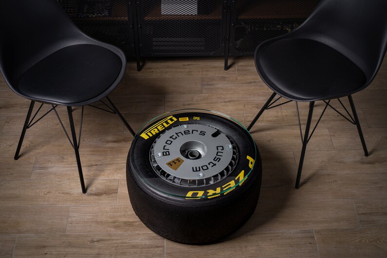 Coffee Table With Rims Slick Tires Nascar Drag Race Etsy