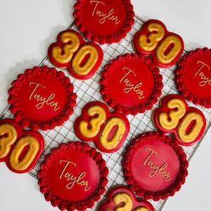 12 Vintage Birthday Cookies