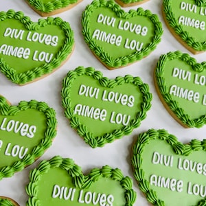 12 Custom Decorated Cookies – Personalized Sugar Cookies for Birthdays, Baby Showers, Engagements, and Special Events