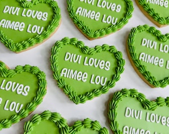 12 Custom Decorated Cookies – Personalized Sugar Cookies for Birthdays, Baby Showers, Engagements, and Special Events