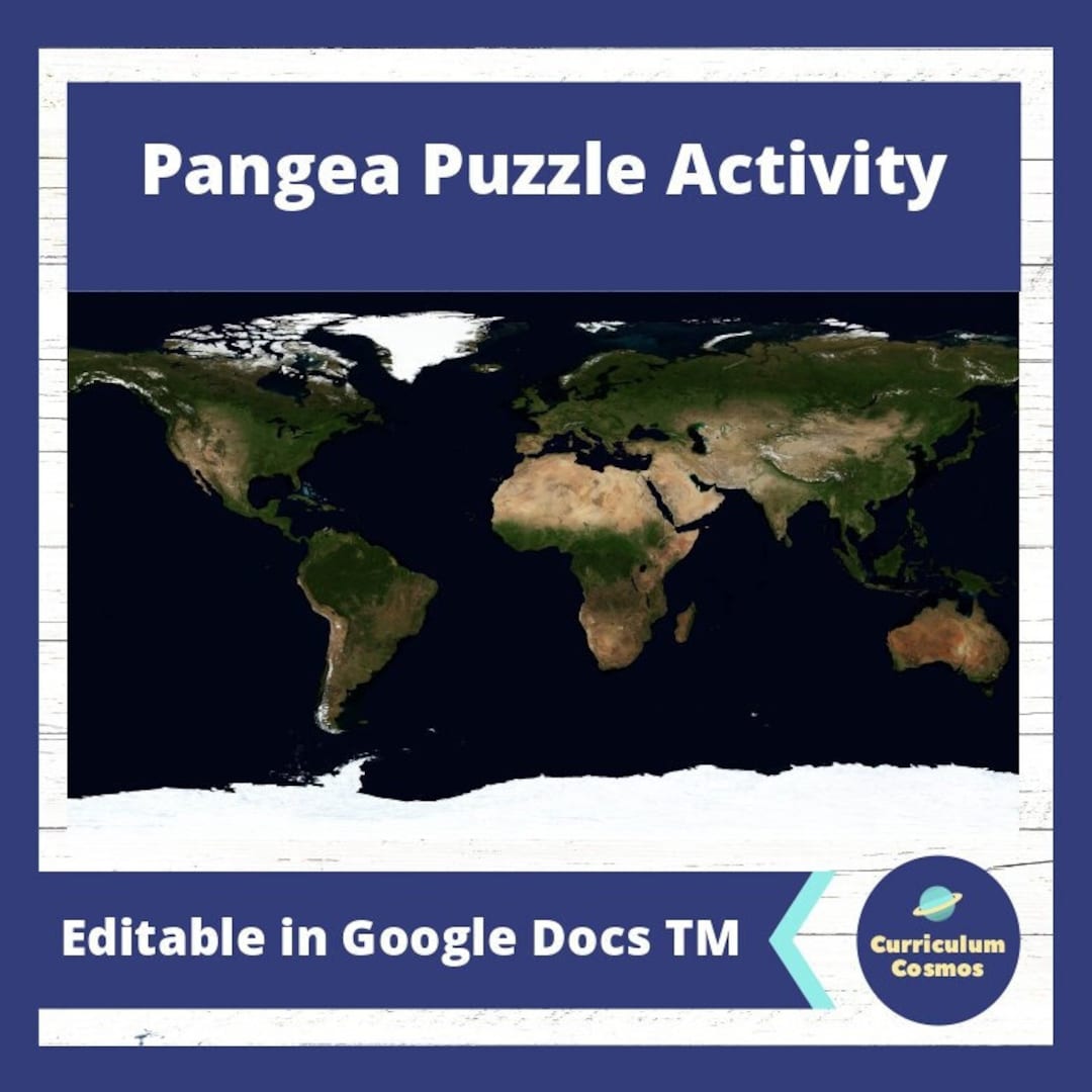 Pangea Puzzle Activity - Etsy