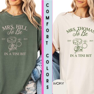 Custom Comfort Colors Engagement Shirt, Engaged Shirt for Her, Bachelorette Gift, Engagement Announcement Shirt, Gift for Bride to Be