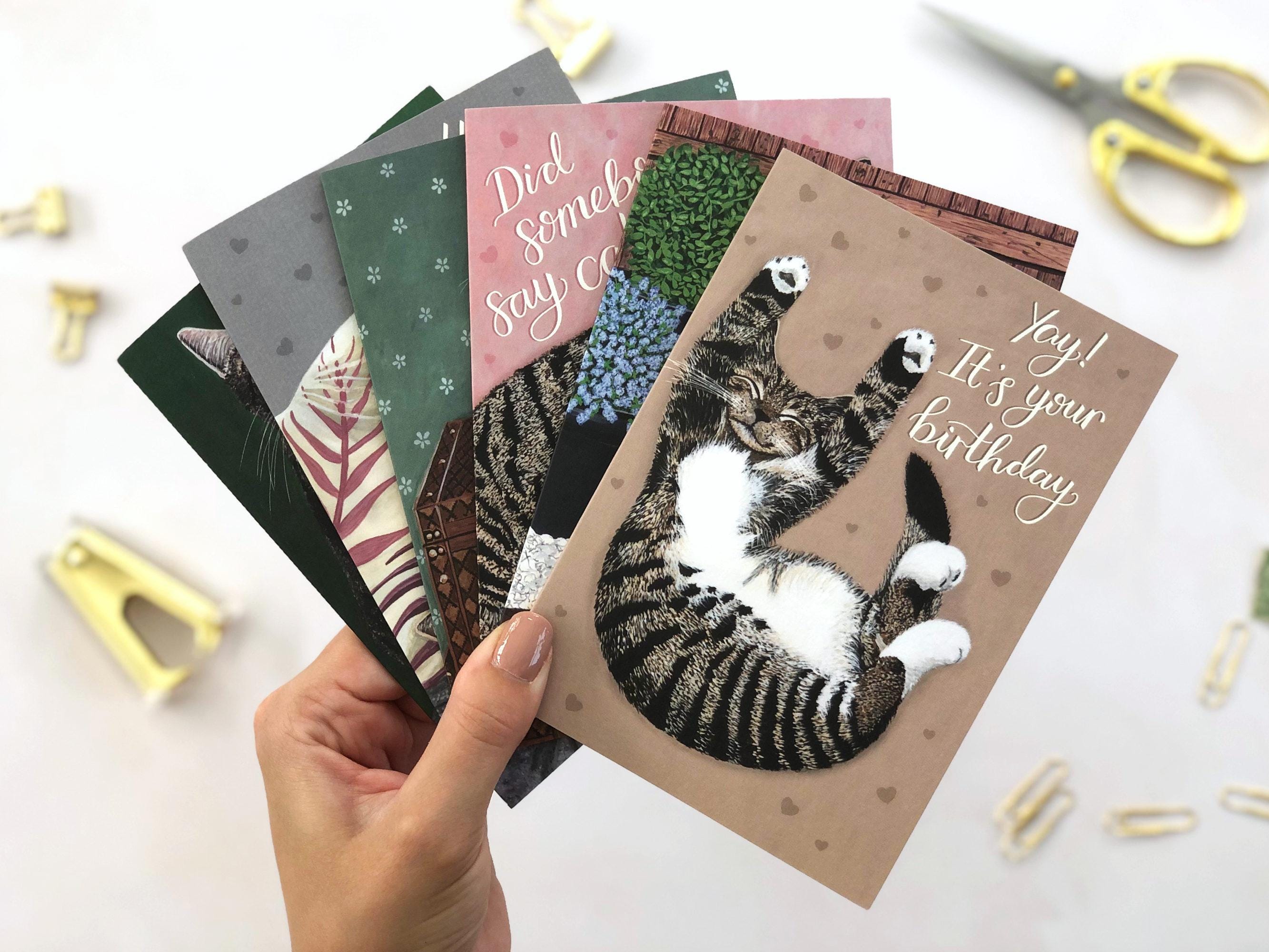 Cute Tabby Kitten Birthday Card | Cat Lover Card | Cat Mum Card | Cat ...