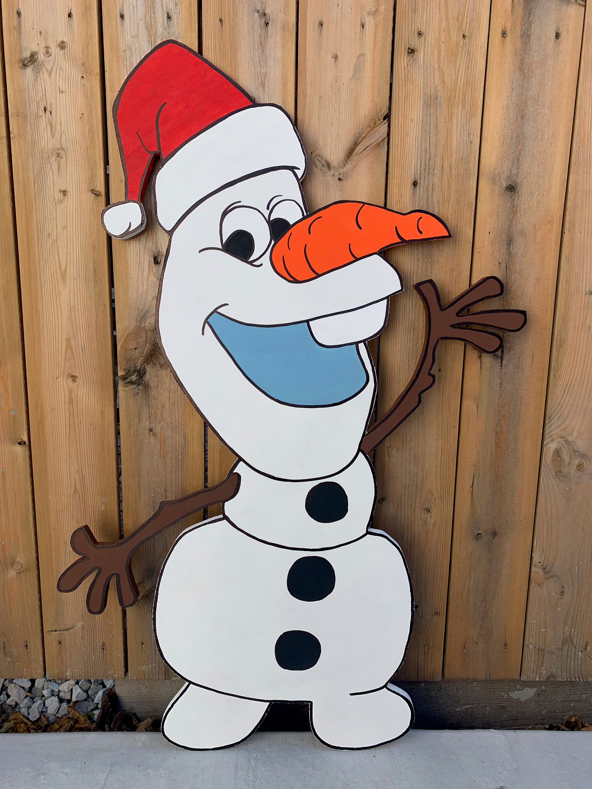 olaf frozen snowman pdf diy yard art christmas woodworking etsy
