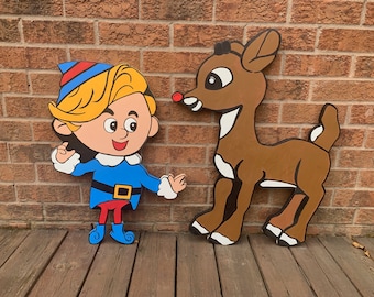 Rudolph and Hermey DIY Yard Art Pattern: Christmas Decor (PDF)