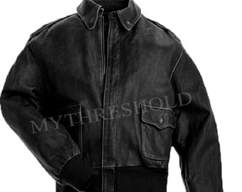 Men's Real Leather Jacket Aviator Sheep Skin MF7 Pilot - Etsy